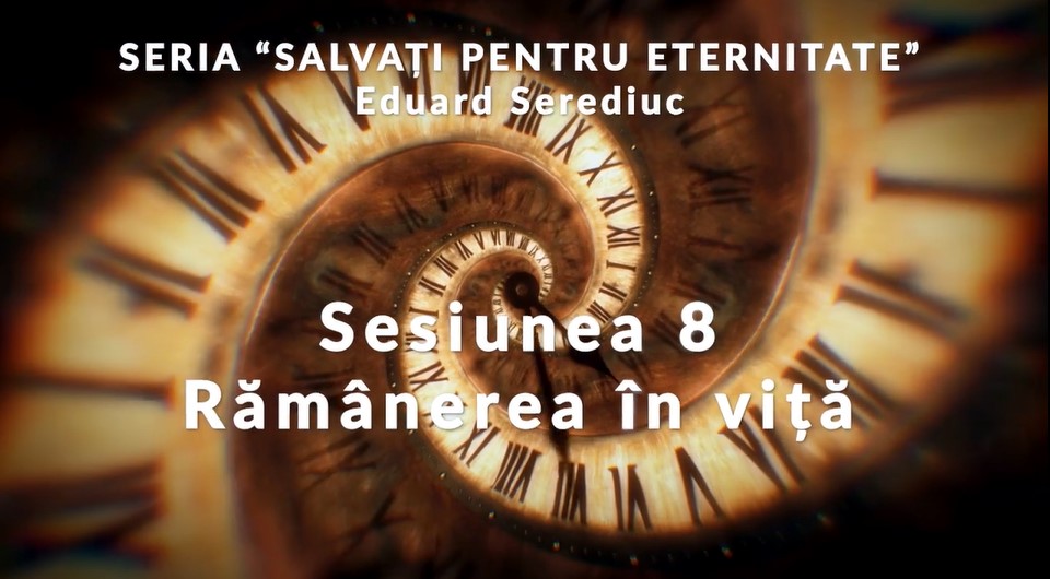 Mesaj: “Sesiunea 8 – Rămânerea în viță” from Eduard Serediuc